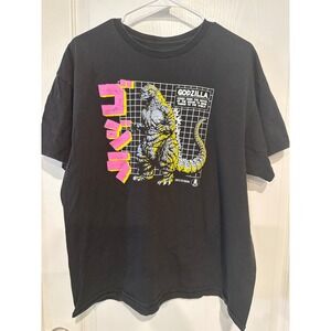 Godzilla King of the Monsters Graphic T-Shirt Mens XL Black Retro Toho Co Shirt